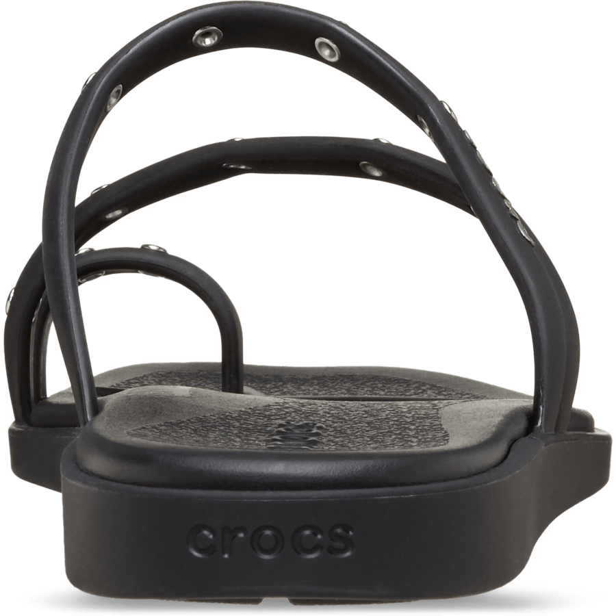 Black Miami Studded Toe Loop Sandal - Back - Crocs