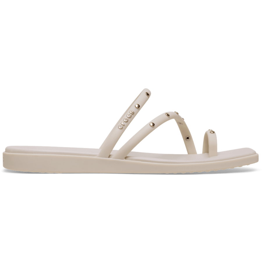Crocs Miami Toe Loop Studded Sandal — Almond Tint