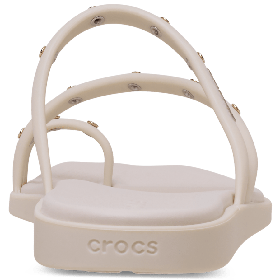 Crocs Miami Toe Loop Studded Sandal — Almond Tint