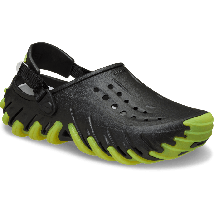 Noir Echo Icy RO Clog - Angle - Crocs