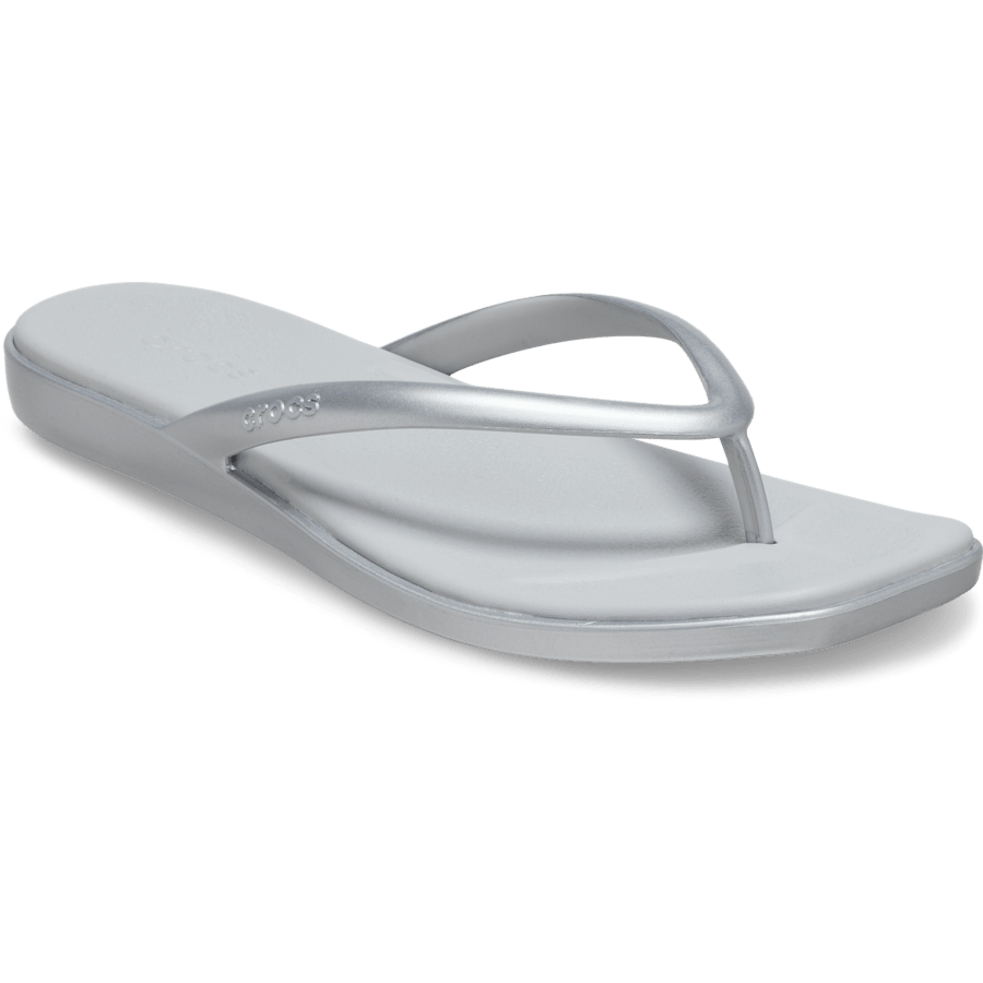Silver Miami Metallic Flip - Angle - Crocs