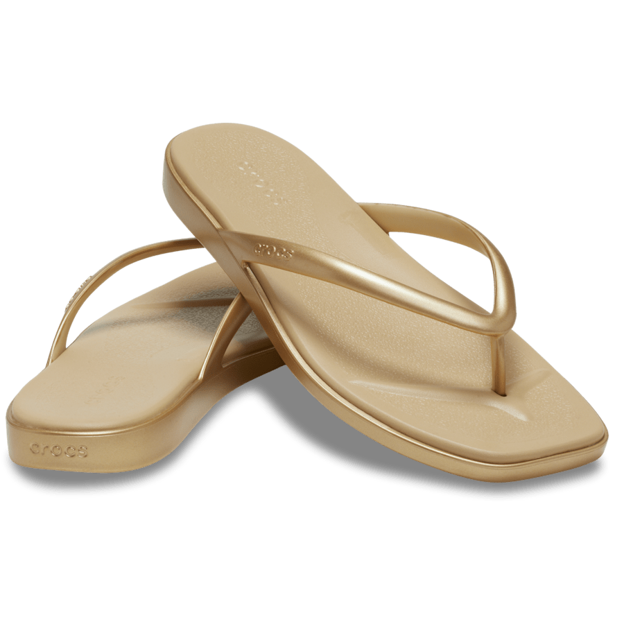 Gold Miami Metallic Flip - Pair - Crocs
