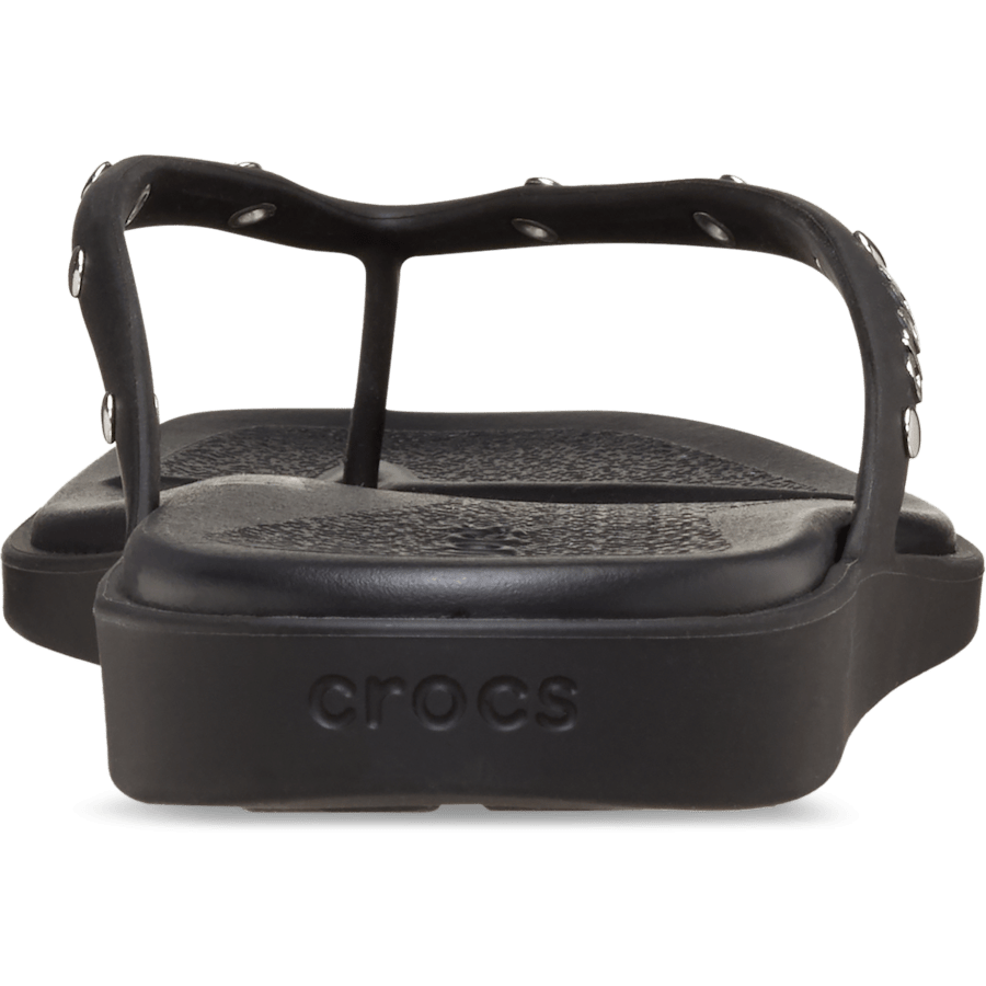 Black Miami Studded Flip - Back - Crocs