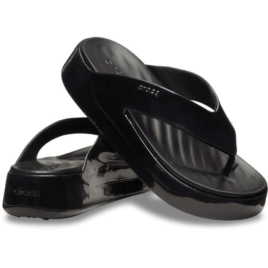 Black Getaway Platform Patent Flip - Pair - Crocs