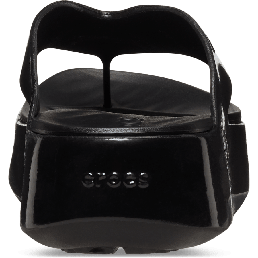 Black Getaway Platform Patent Flip - Back - Crocs