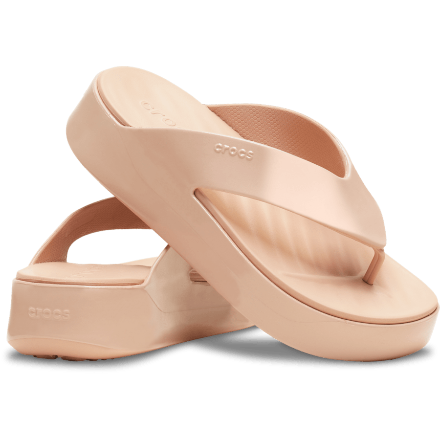Pink Caramel Getaway Platform Patent Flip - Pair - Crocs