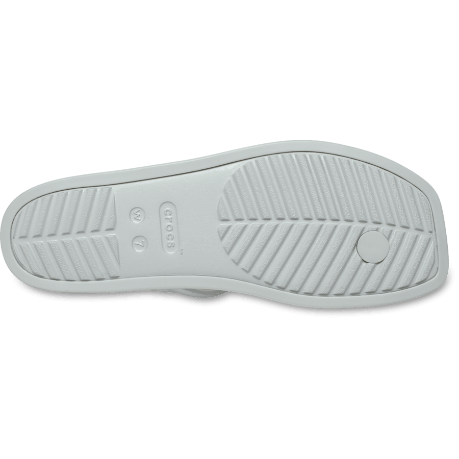 Silver Miami Metallic Thong Flip - Bottom - Crocs