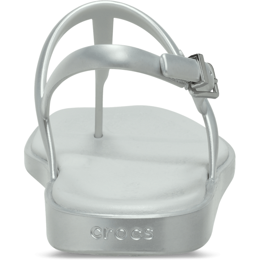 Silver Miami Metallic Thong Flip - Back - Crocs
