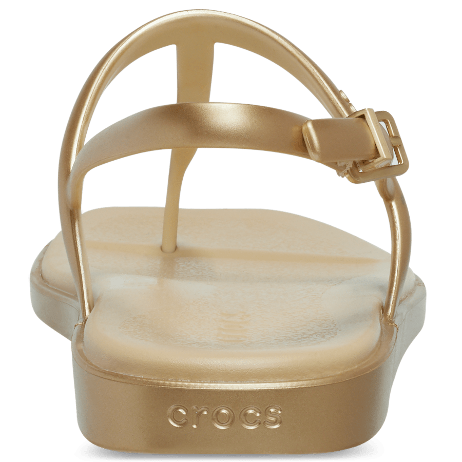 Gold Miami Metallic Thong Flip - Back - Crocs