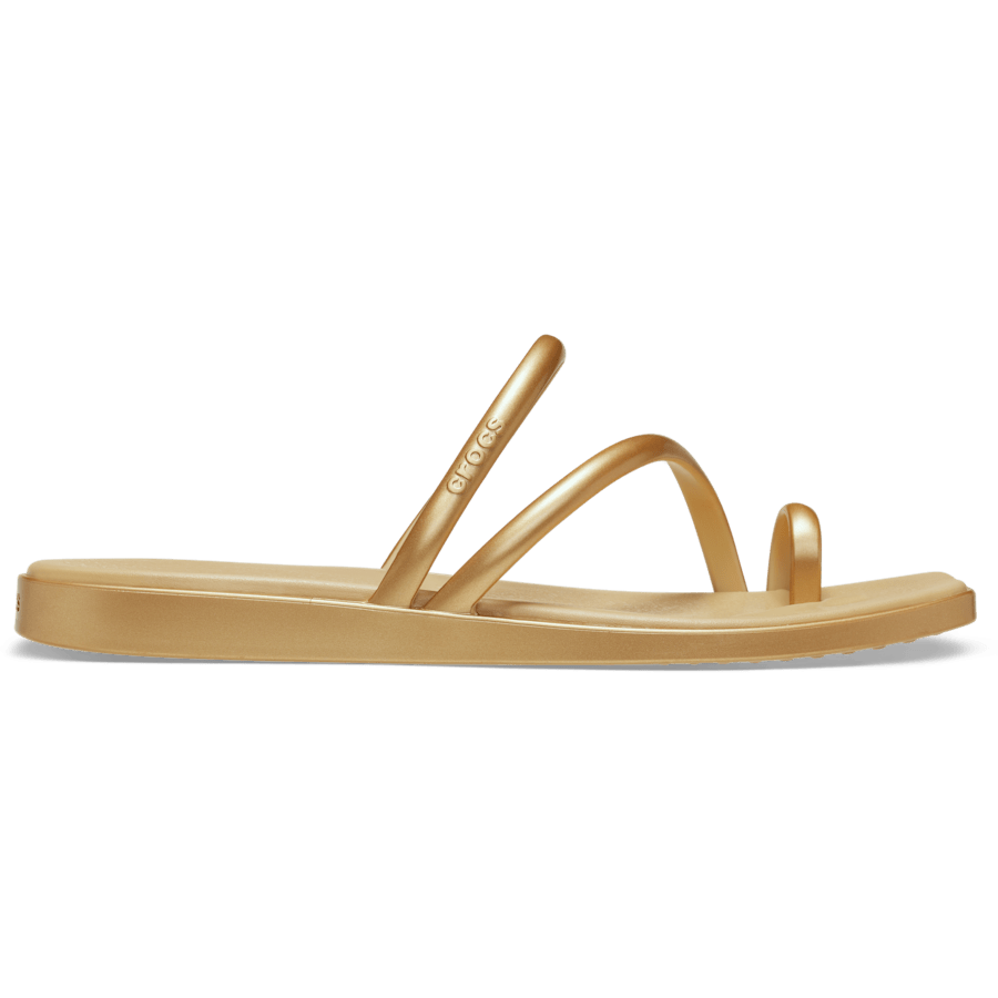 Gold Women's Miami Metallic Toe Loop Sandal - Side - Crocs