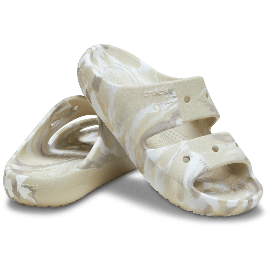 Bone / Multi Classic Marbled Sandal v2 - Pair - Crocs