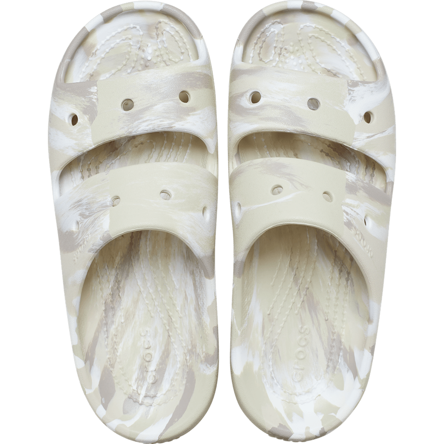 Bone / Multi Classic Marbled Sandal v2 - Top - Crocs