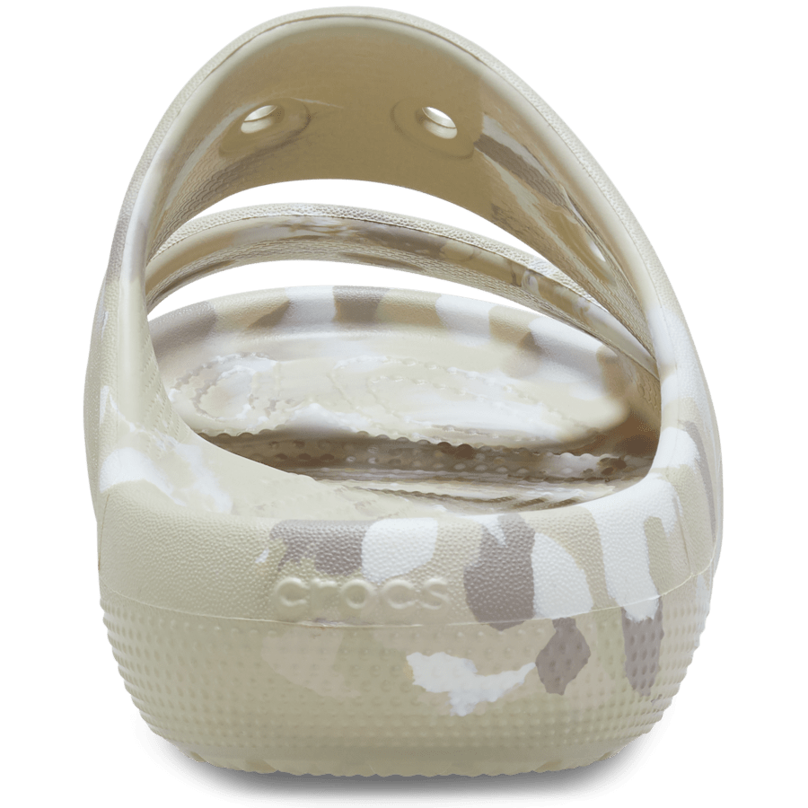 Bone / Multi Classic Marbled Sandal v2 - Back - Crocs