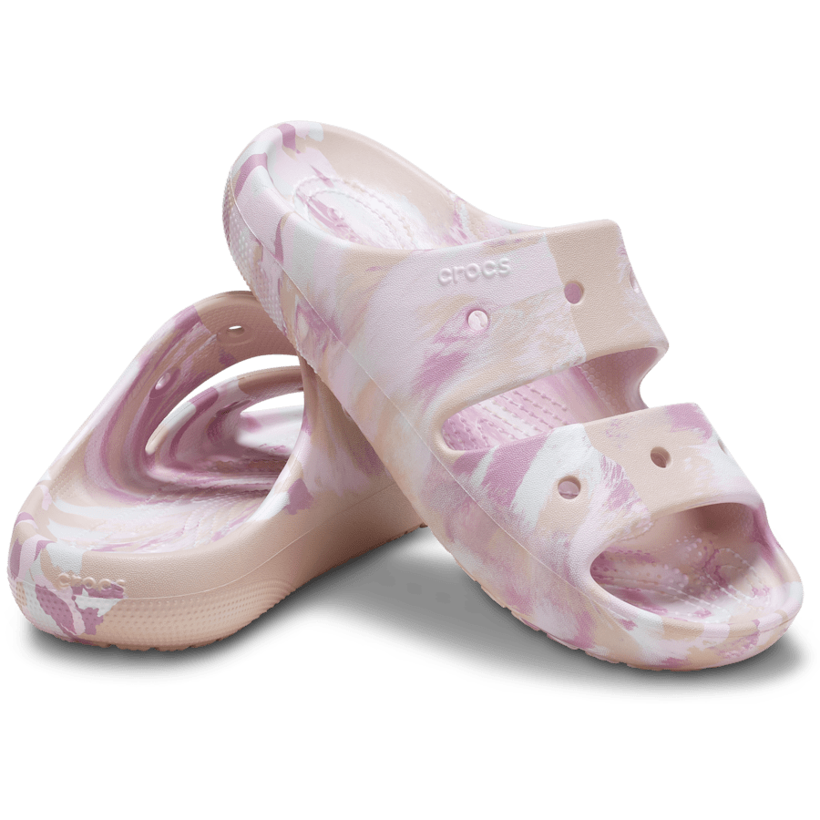 Quartz / Multi Classic Marbled Sandal v2 - Pair - Crocs
