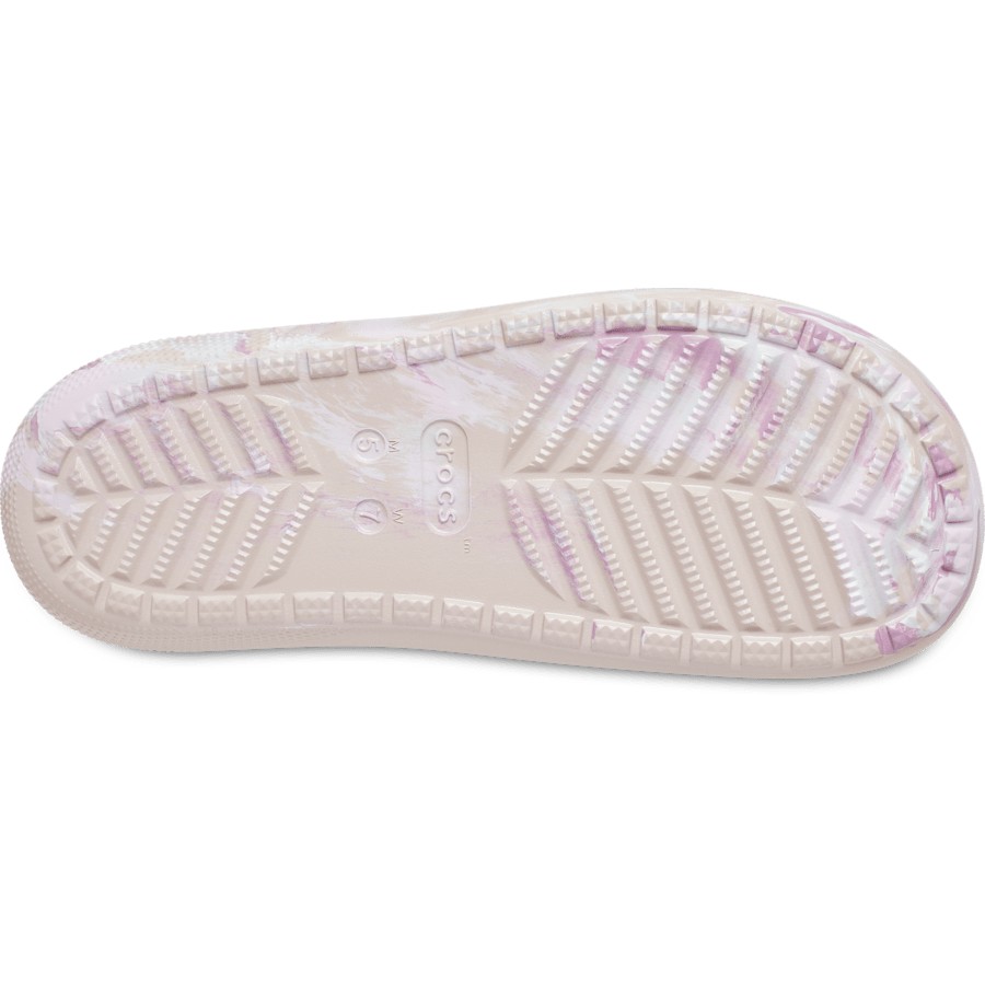 Quartz / Multi Classic Marbled Sandal v2 - Bottom - Crocs
