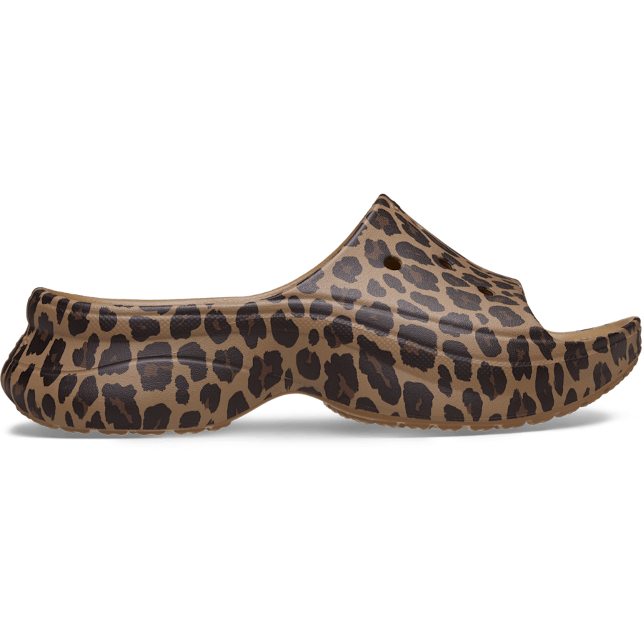 Sepia / Leopard Bae Animal Slide - Side - Crocs