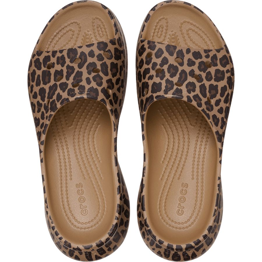 Sepia / Leopard Bae Animal Slide - Top - Crocs