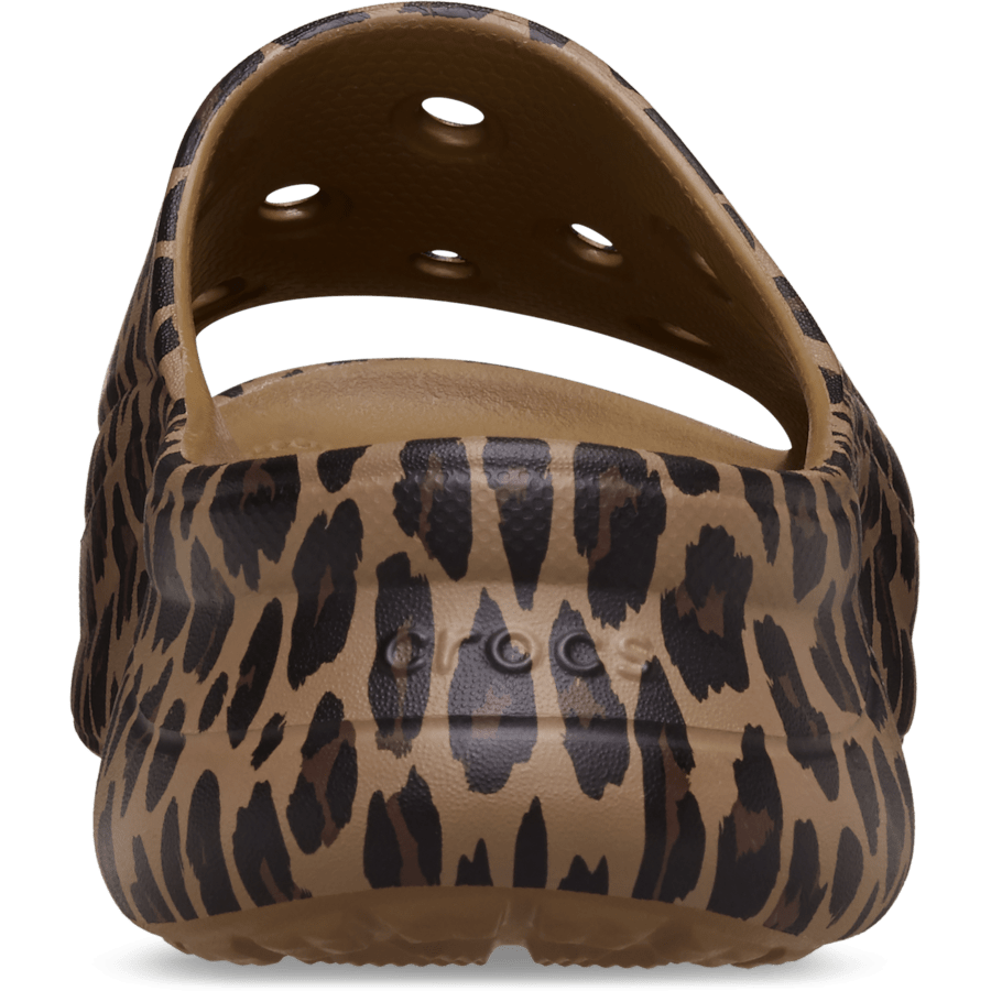 Sepia / Leopard Bae Animal Slide - Back - Crocs