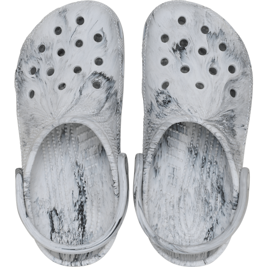 Grey Swirl Classic Watercolor Marbled Clog - Top - Crocs