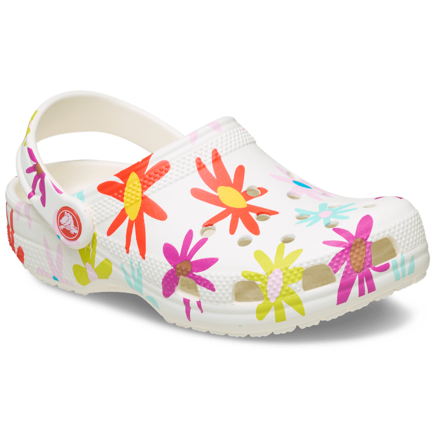Chalk Toddler Classic Crafted Daisy Clog - Angle - Crocs