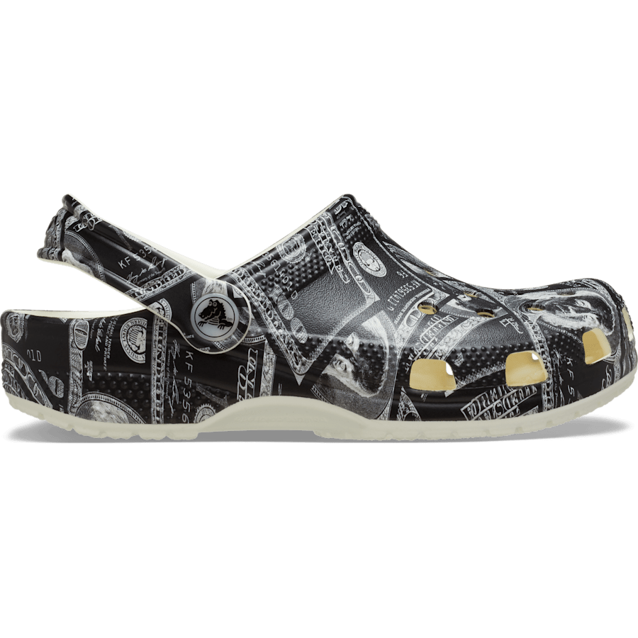Glow Green Kid's Classic Glow Money Clog - Side - Crocs