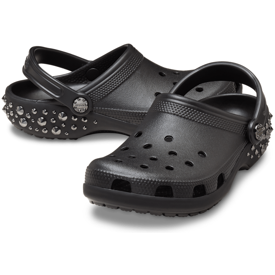 Black Classic Studded Clog - Pair - Crocs