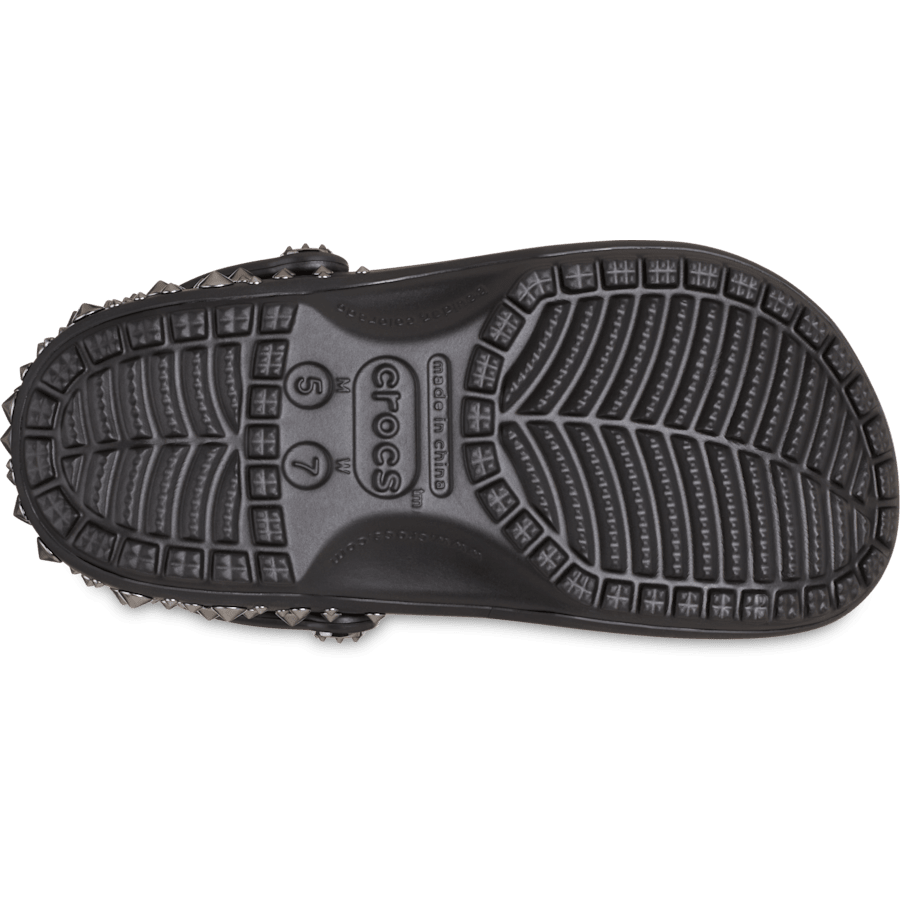 Black Classic Studded Clog - Bottom - Crocs