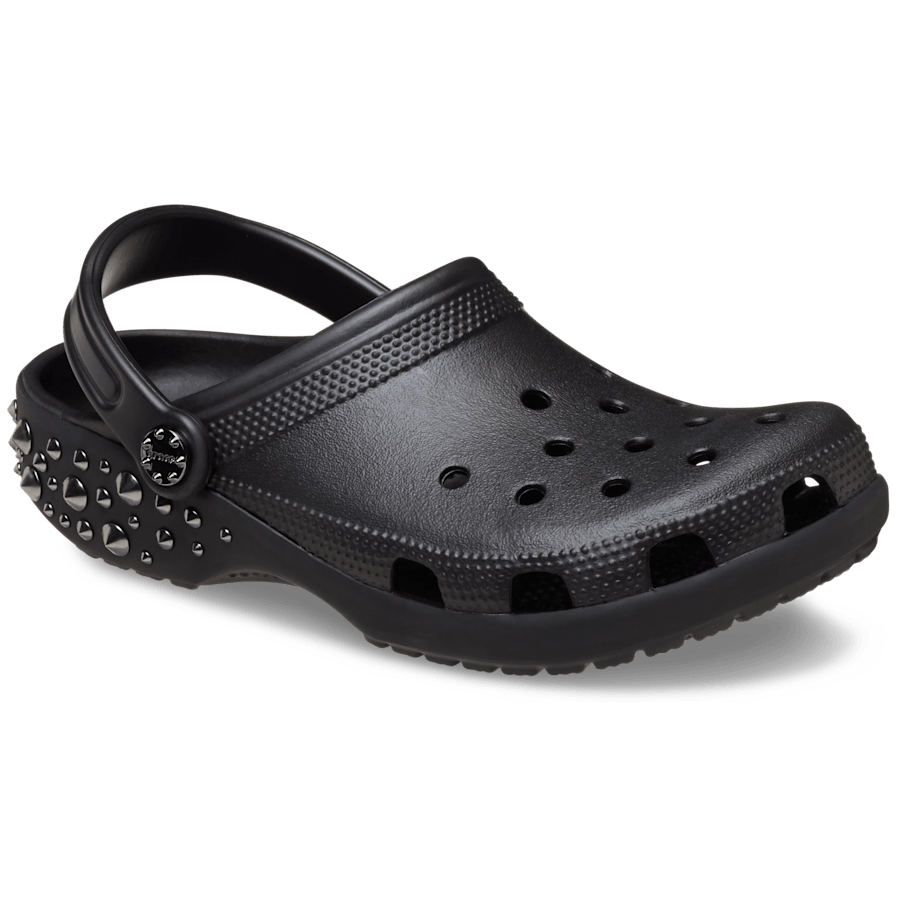 Black Classic Studded Clog - Angle - Crocs
