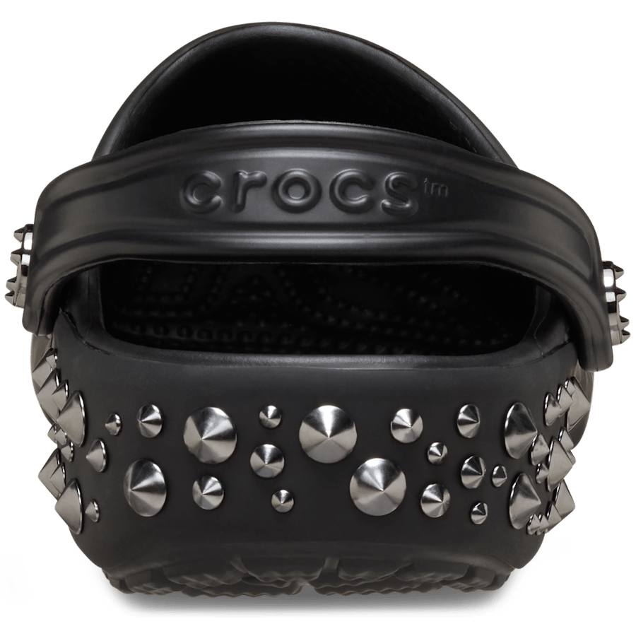 Black Classic Studded Clog - Back - Crocs