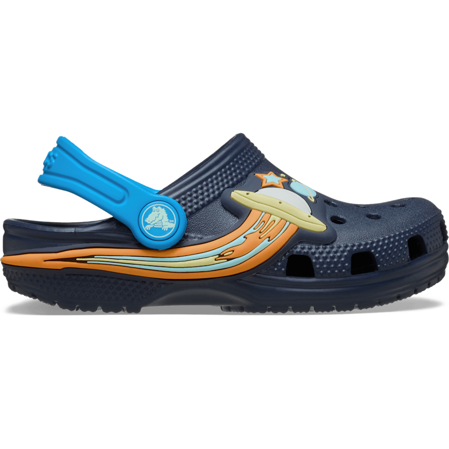 Navy Toddler Classic UFO Lights Clog - Side - Crocs