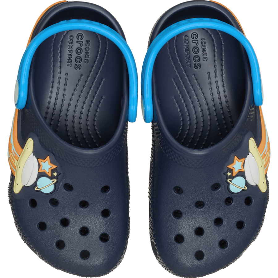 Navy Toddler Classic UFO Lights Clog - Top - Crocs