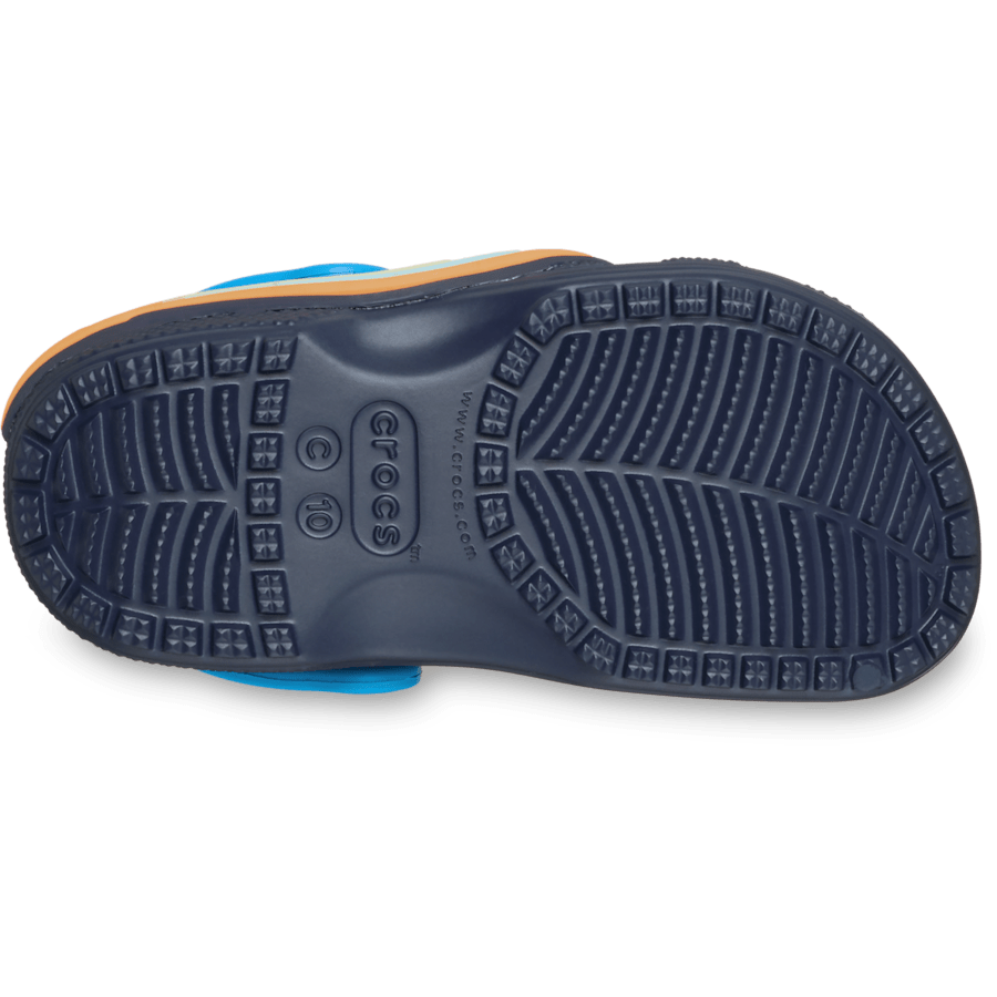 Navy Toddler Classic UFO Lights Clog - Bottom - Crocs