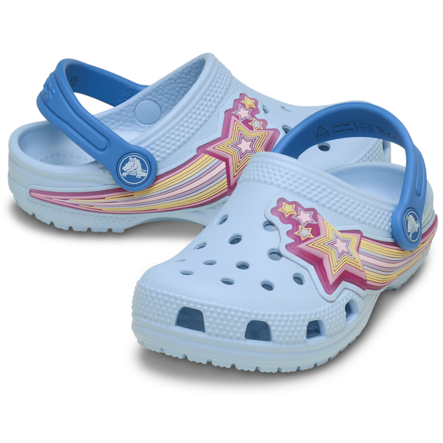 Blue Frost Toddler Classic Star Lights Clog - Pair - Crocs