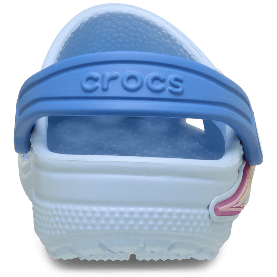 Blue Frost Toddler Classic Star Lights Clog - Back - Crocs