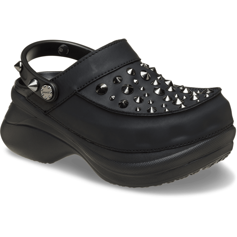Black Bae Studded Clog - Angle - Crocs