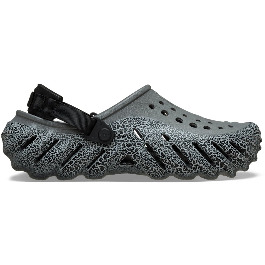 Slate Grey Echo Crackle Clog - Side - Crocs