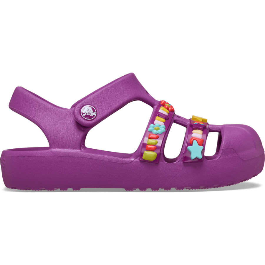 Grapeberry Toddler Classic Beaded Fisherman - Side - Crocs