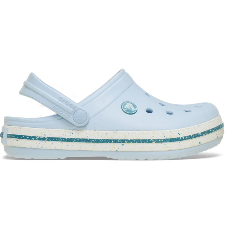Blue Frost Toddler Crocband Speckled Band Clog - Side - Crocs