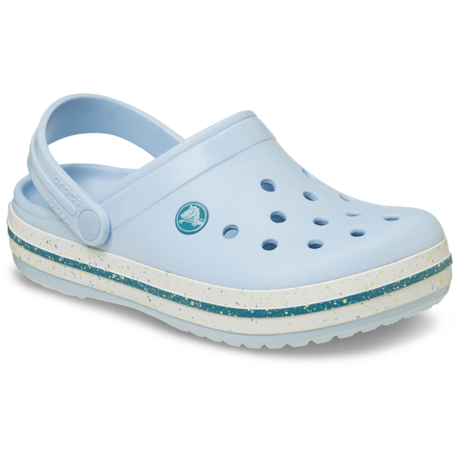 Blue Frost Toddler Crocband Speckled Band Clog - Angle - Crocs