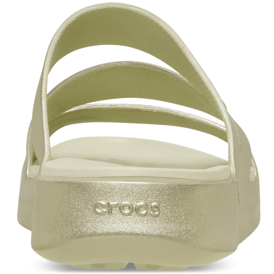 Champagne métallique Getaway Strappy Metallic Sandal - Arrière - Crocs
