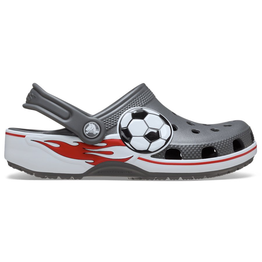 Slate Grey Toddler Classic Soccer Band Clog - Side - Crocs