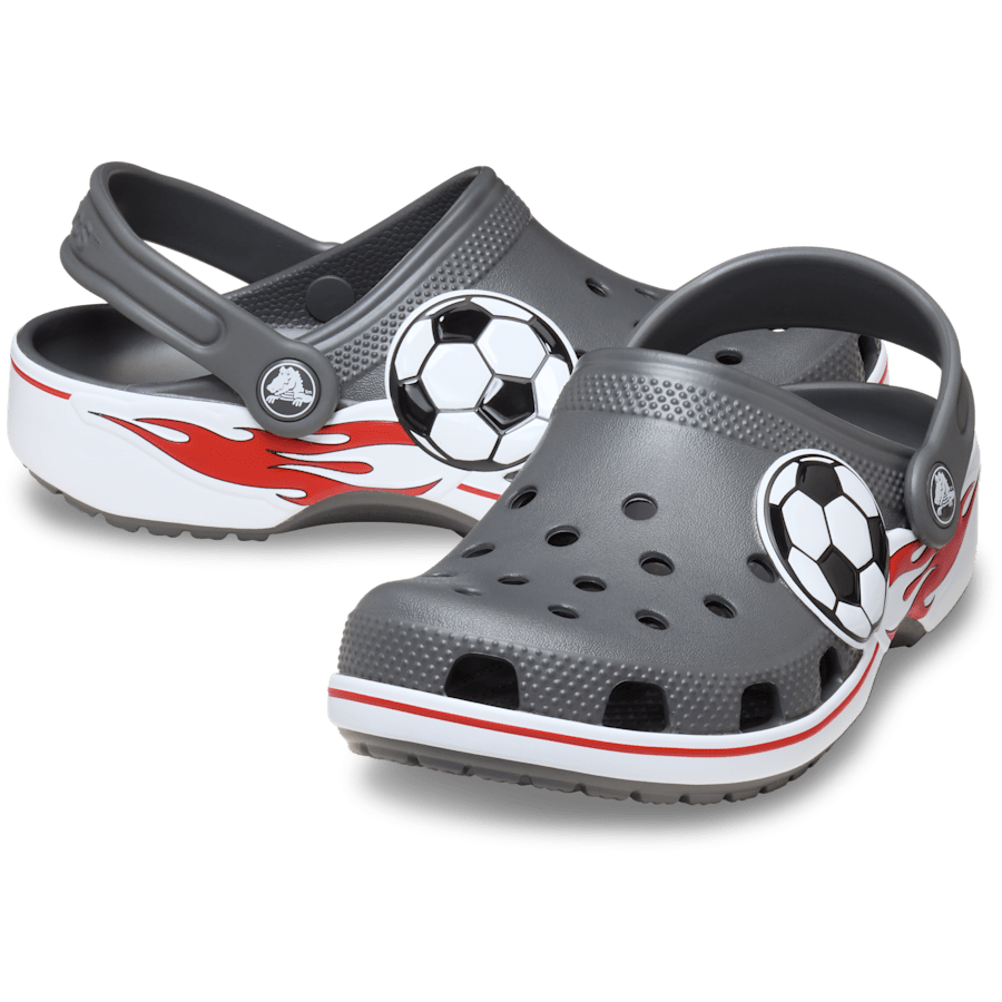Slate Grey Toddler Classic Soccer Band Clog - Pair - Crocs