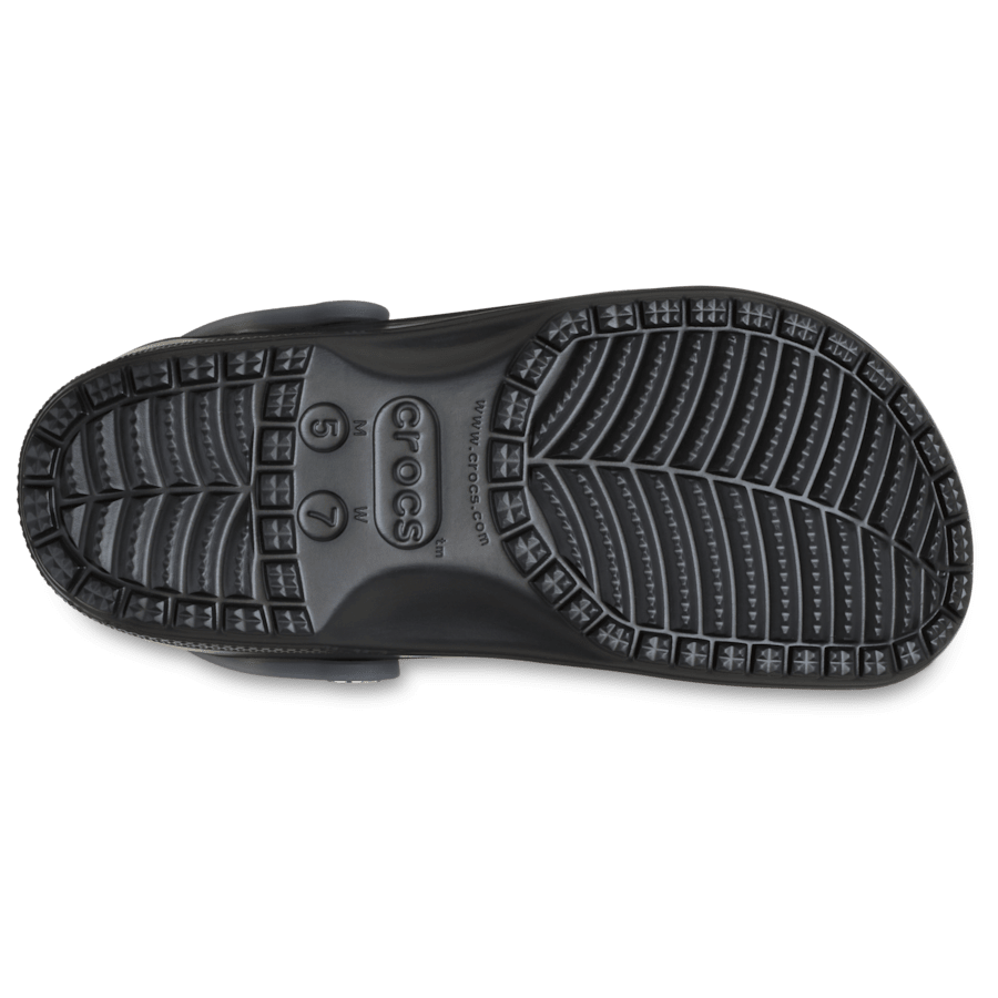 Black / Multi Classic Frosted Backstrap Clog - Bottom - Crocs