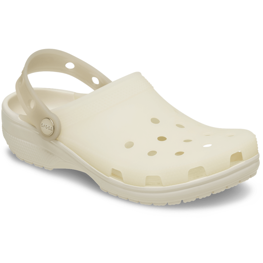 Almond Tint / Multi Classic Frosted Backstrap Clog - Angle - Crocs