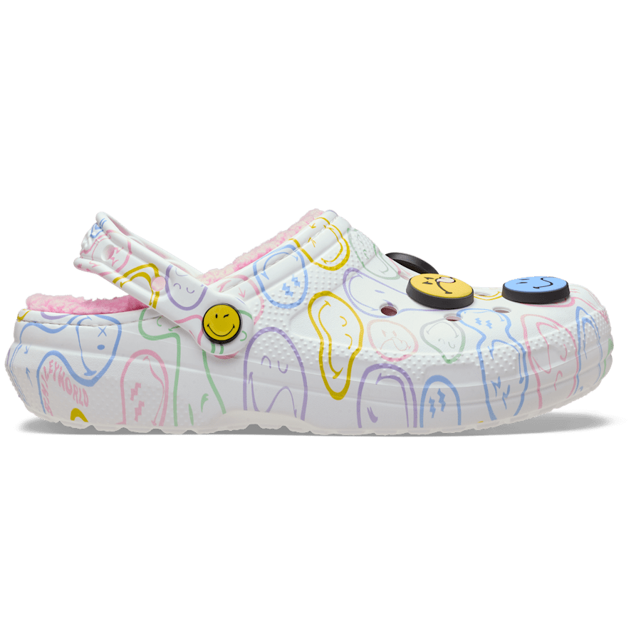 Multi SmileyWorld® Classic Lined Clog - Seitenansicht - Crocs
