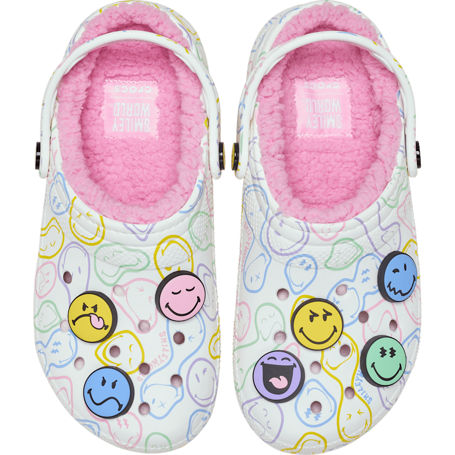 Multi SmileyWorld® Classic Lined Clog - Draufsicht - Crocs