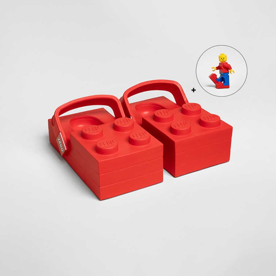 Bright Red LEGO® Brick Clog - Side - Crocs