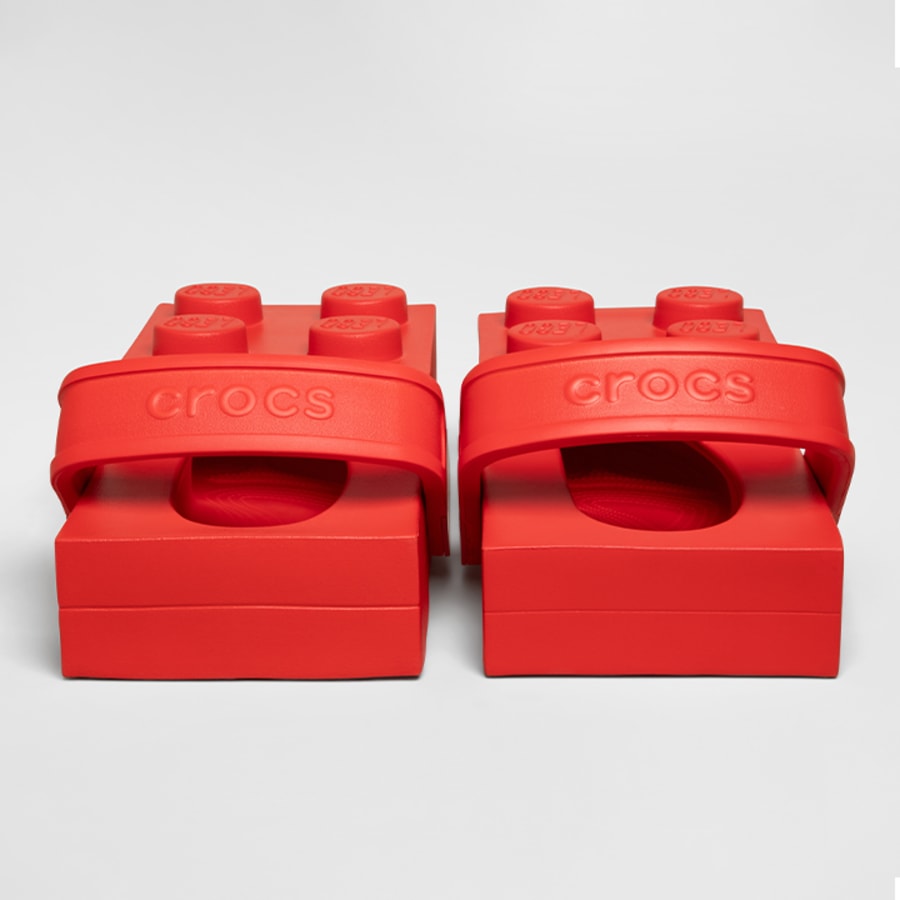 Bright Red LEGO® Brick Clog - Bottom - Crocs