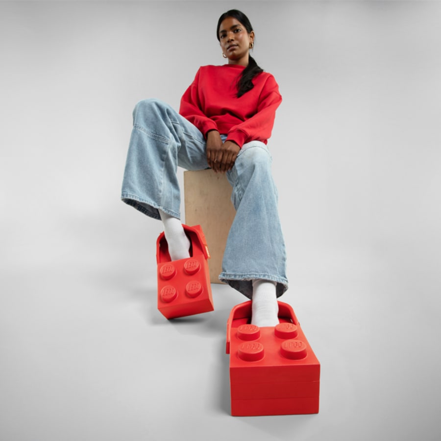 Bright Red LEGO® Brick Clog - Front - Crocs