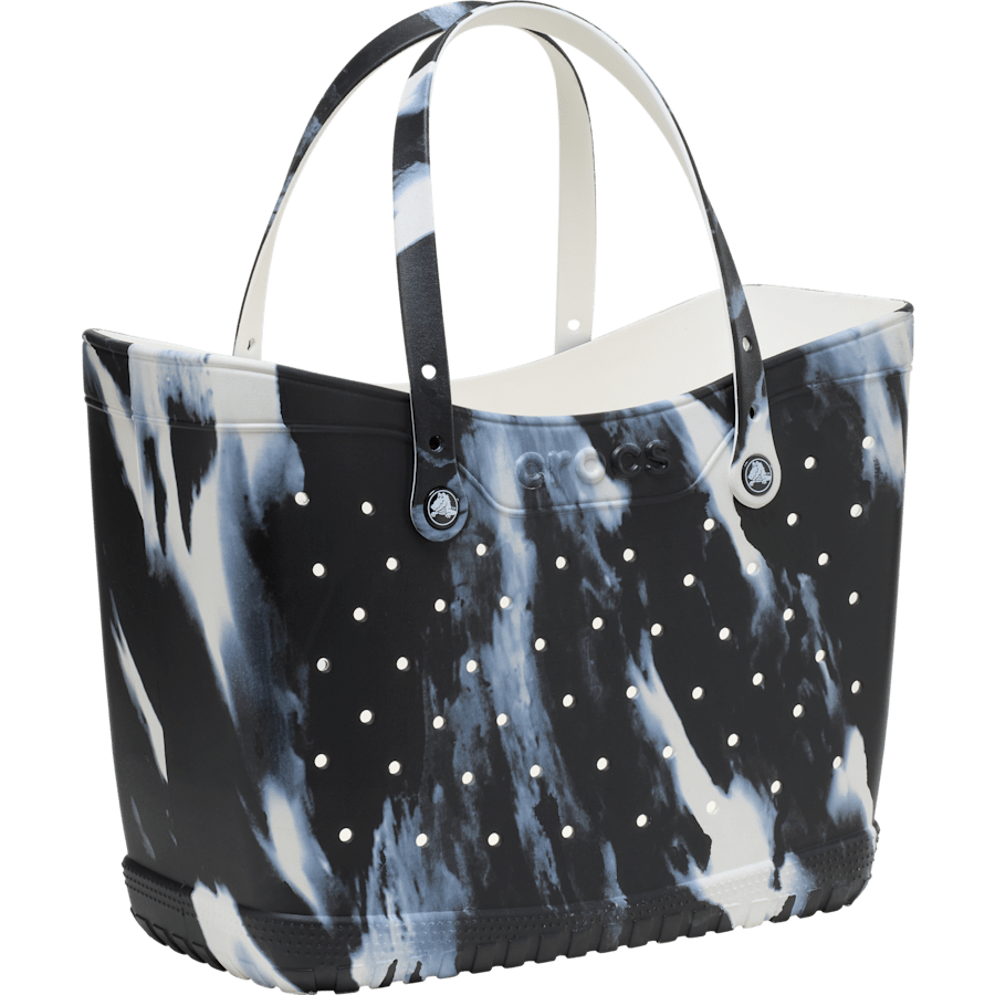 Black Marble Crocs Classic Large Marble Tote - Angle - Crocs